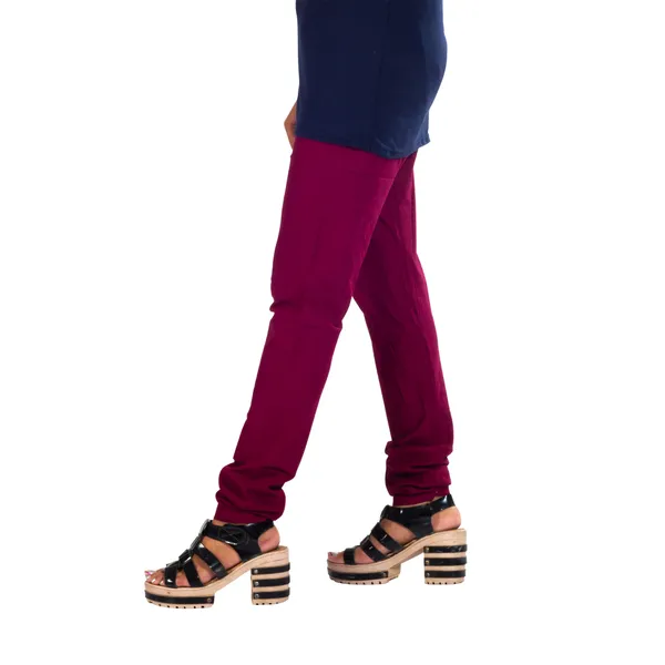 Violet_Cotton_Gathered_Chudidar_Pant_For_Women