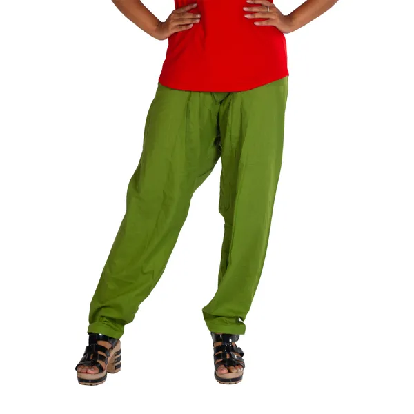 Mehendi_Green_Cotton_Relaxed_Fit_Salwar_Pant_For_Women