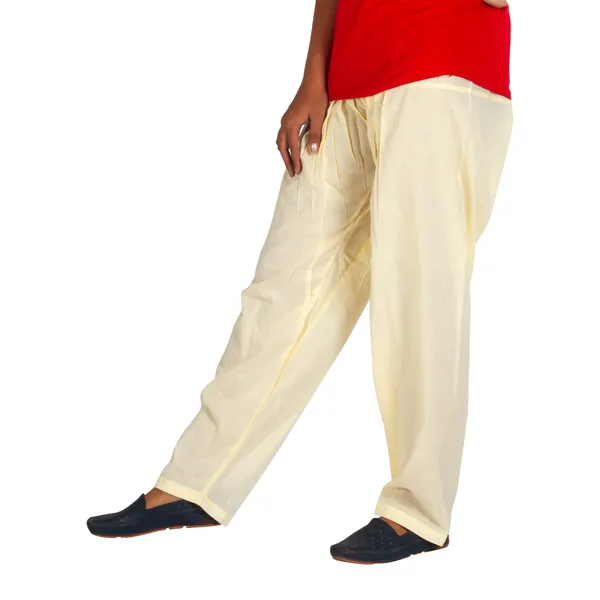 Cream_Cotton_Relaxed_Fit_Salwar_Pant_For_Women