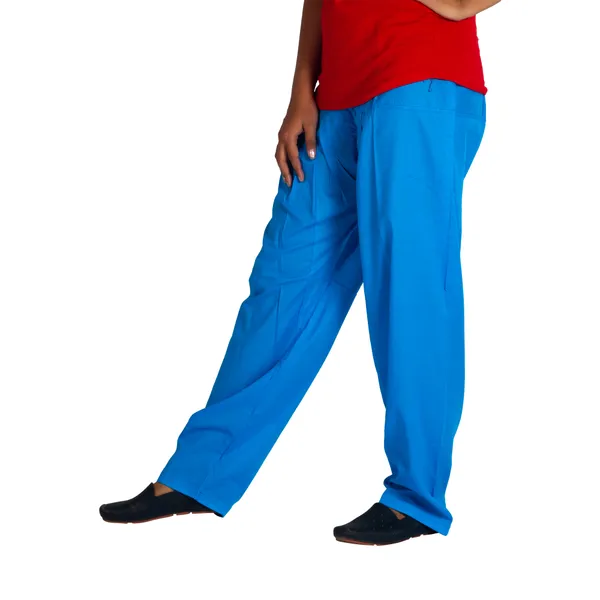 Light_Blue_Cotton_Relaxed_Fit_Salwar_Pant_For_Women