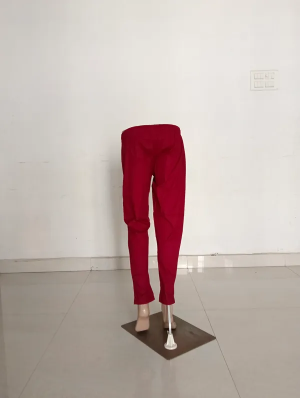 Maroon_Cotton_Lycra_Straight_Kurti_Pant_For_Women