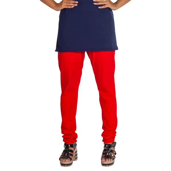 Red_Cotton_Slim_Fit_Chudidar_Pant_For_Women