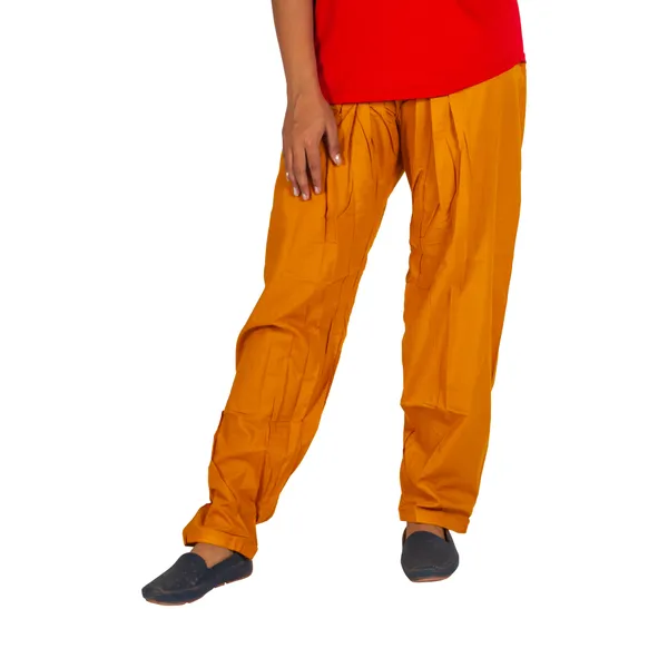 Mustard_Cotton_Relaxed_Fit_Salwar_Pant_For_Women