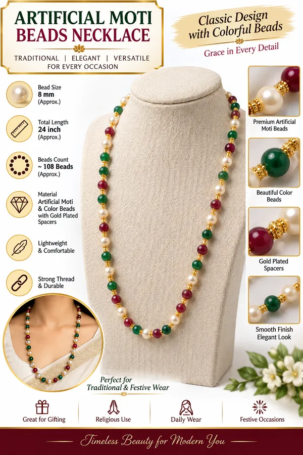 Multicolor_Brass_Artificial_Moti_Beads_Mala_For_Women