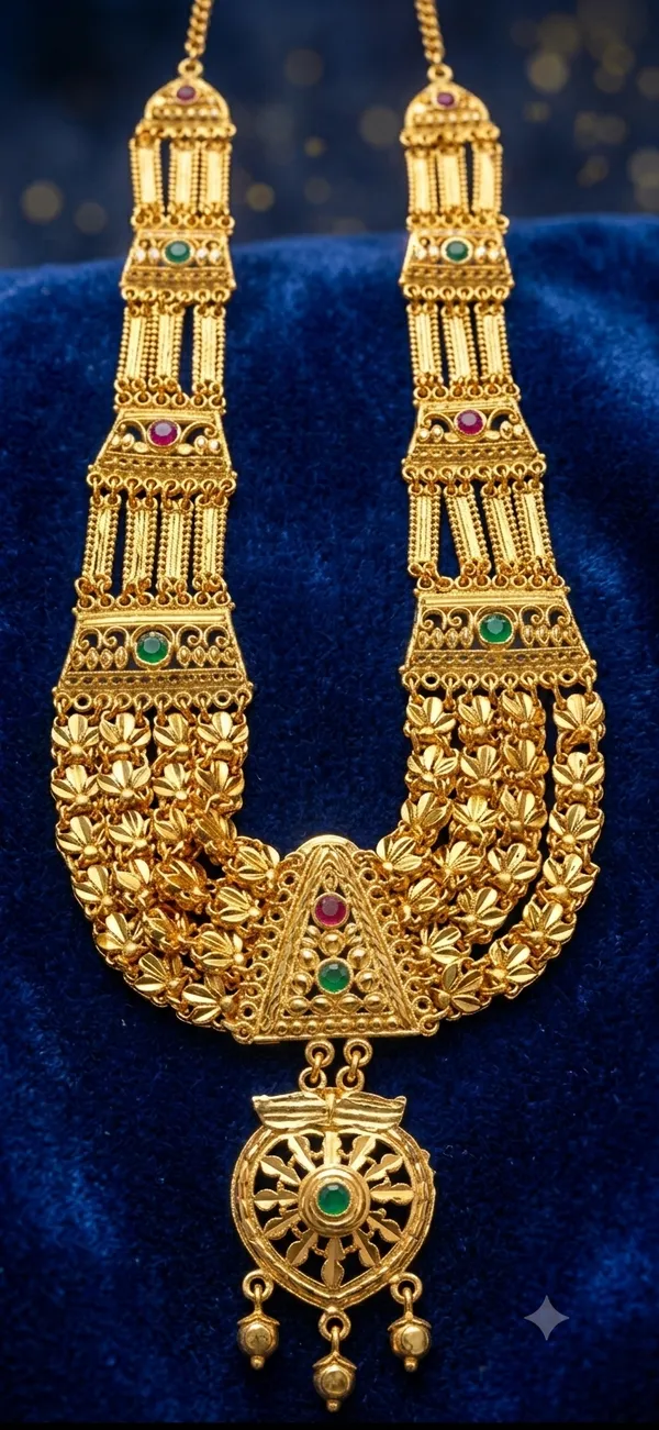 Gold_Brass_Temple_Traditional_Long_Necklace_For_Women