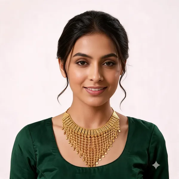 Gold_Brass_Traditional_Coin_Tassel_Necklace_For_Women