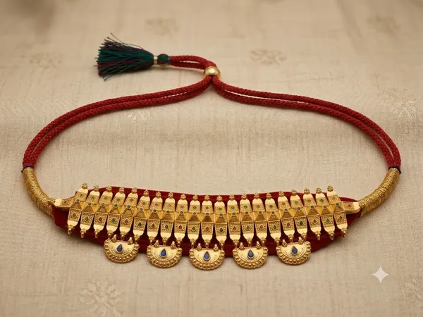 Gold_Brass_Layered_Traditional_Necklace_For_Women