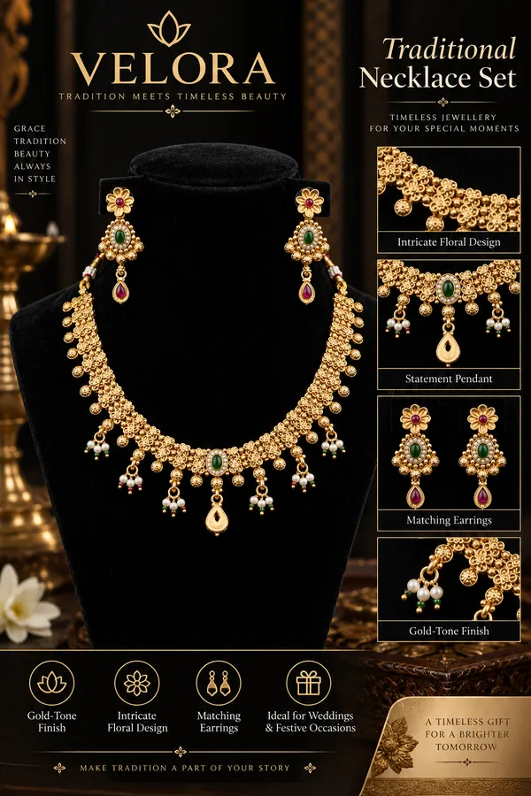 Gold_Brass_Floral_Traditional_Necklace_And_Earrings_Set_For_Women