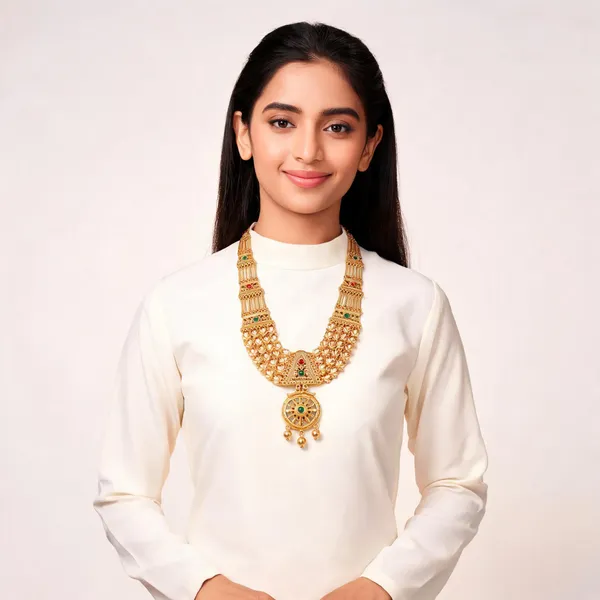 Gold_Brass_Temple_Traditional_Long_Necklace_For_Women