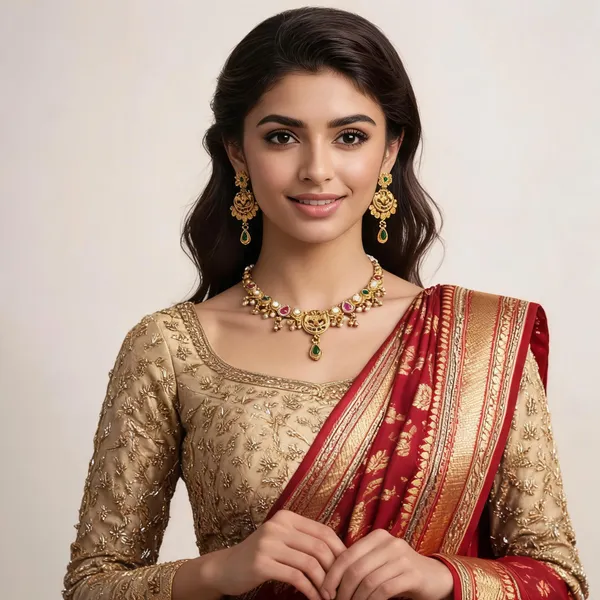 Gold_Brass_Temple_Peacock_Necklace_And_Earrings_Set_For_Women