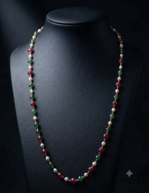 Multicolor_Brass_Artificial_Moti_Beads_Mala_For_Women