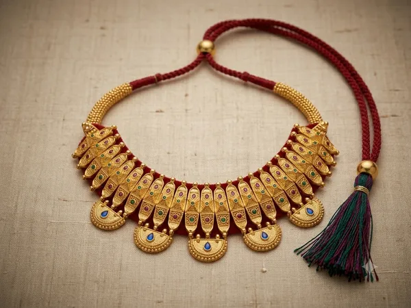 Gold_Brass_Layered_Traditional_Necklace_For_Women