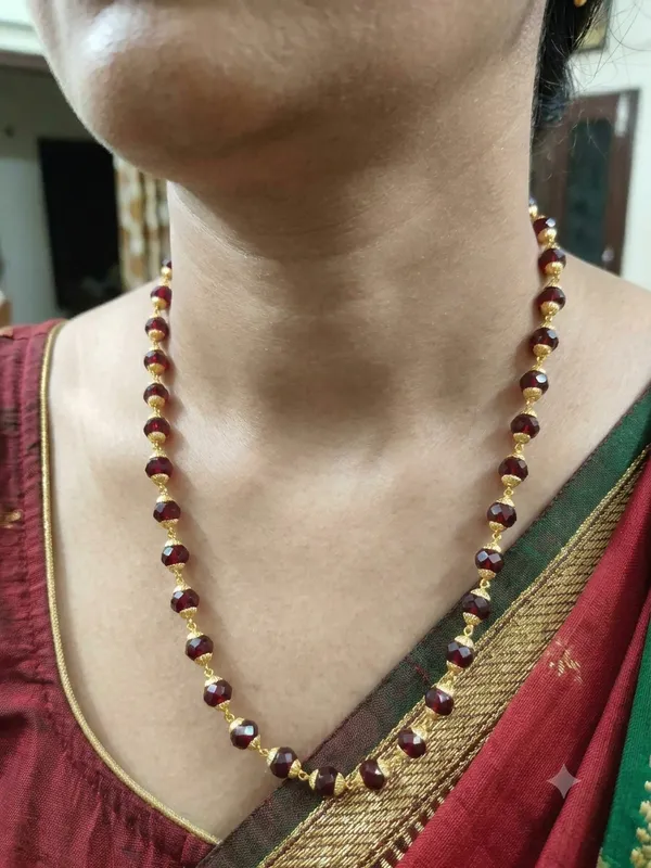 Maroon_Brass_Crystal_Beaded_Traditional_Mala_For_Unisex