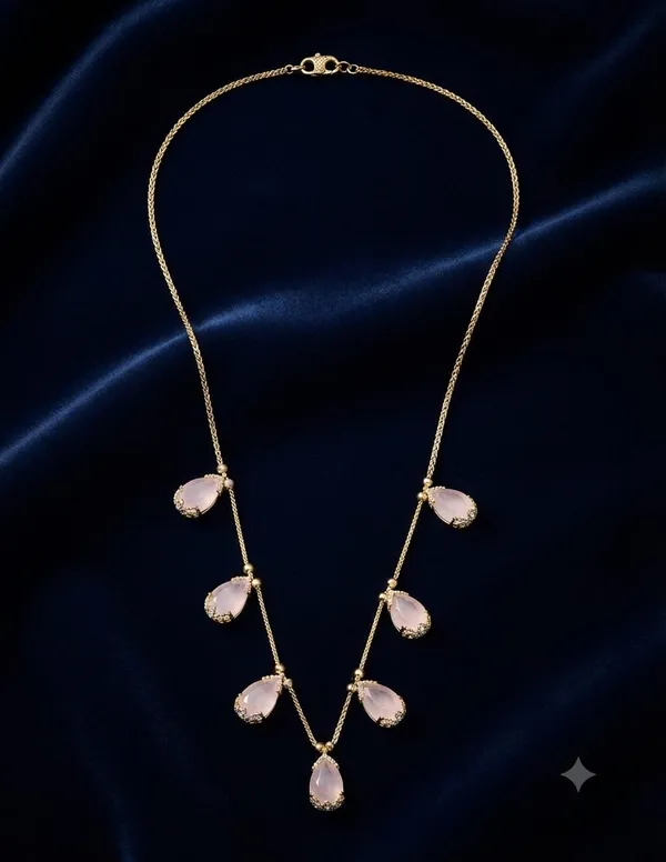 Pink_Brass_Crystal_Leaf_Stone_Drop_Necklace_For_Women_-_Pack_of_2