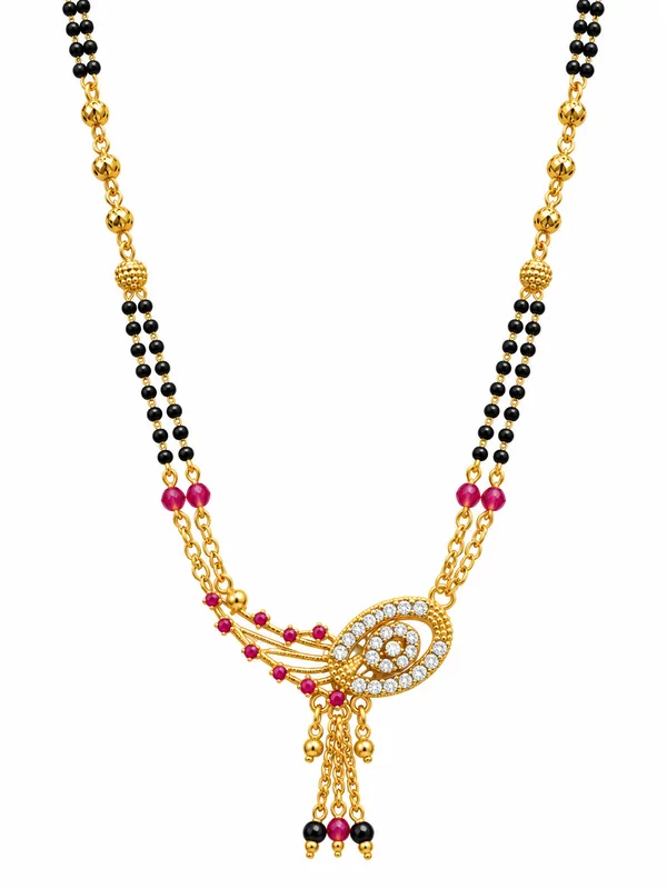 Multicolor_Brass_Black_Pink_Beaded_Mangalsutra_Necklace_For_Women