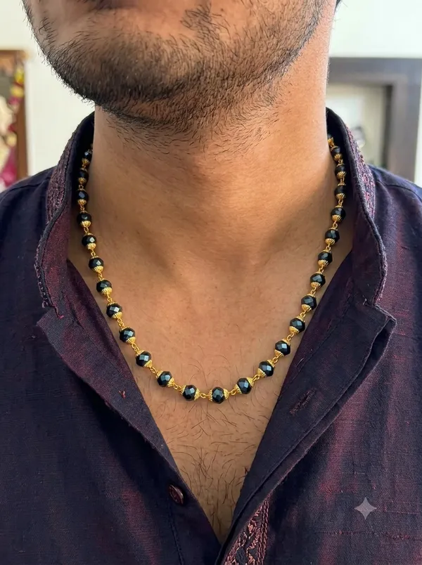 Black_Crystal_Brass_Faceted_Beads_Mala_For_Unisex