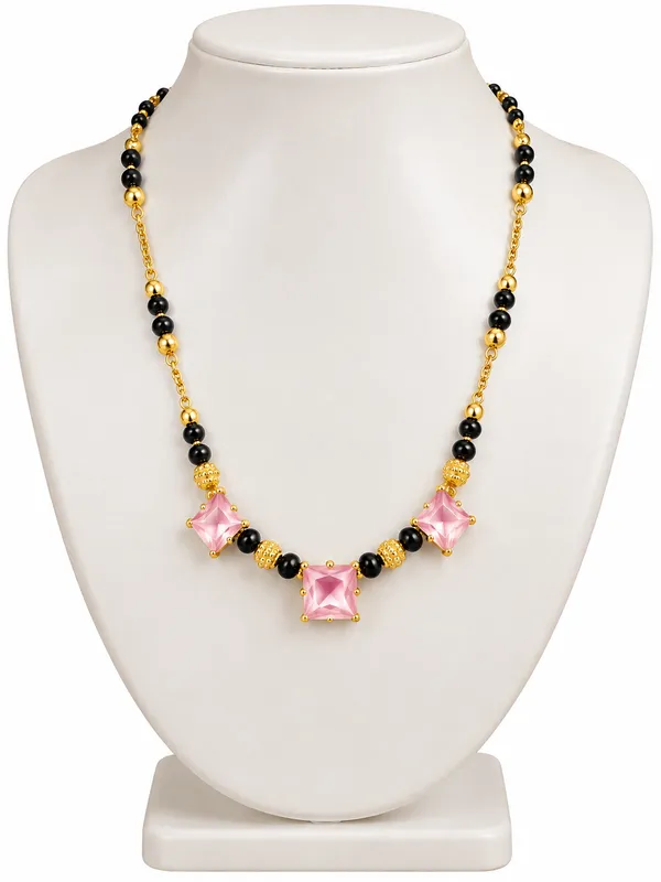 Gold_Black_Brass_Beaded_Statement_Necklace_For_Women_-_Pack_of_2