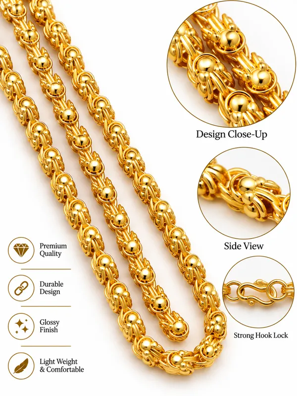 Gold_Brass_Beaded_Link_Chain_Necklace_For_Women