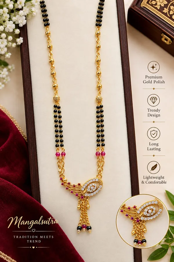 Multicolor_Brass_Black_Pink_Beaded_Mangalsutra_Necklace_For_Women
