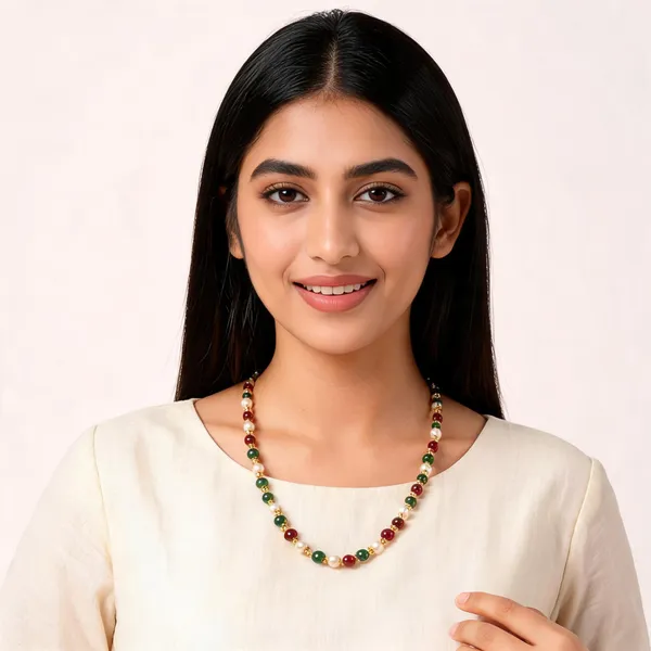 Multicolor_Brass_Artificial_Moti_Beads_Mala_For_Women