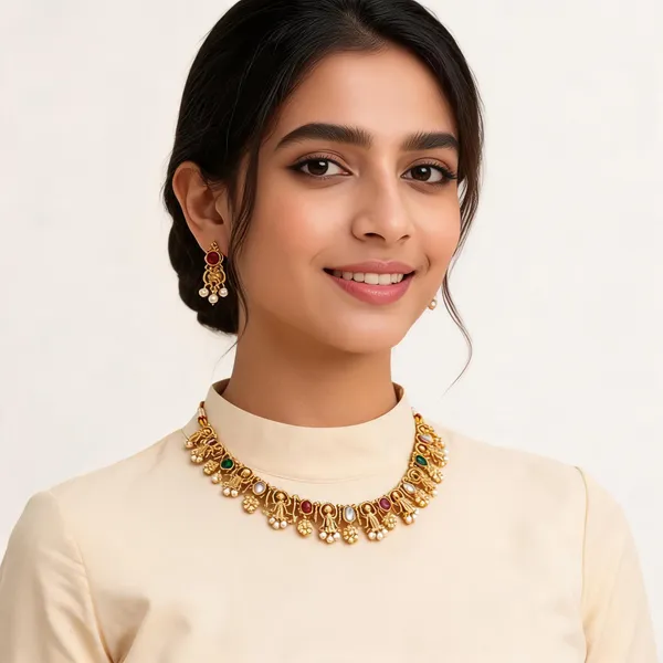 Multicolor_Brass_Traditional_Necklace_And_Earrings_Set_For_Women