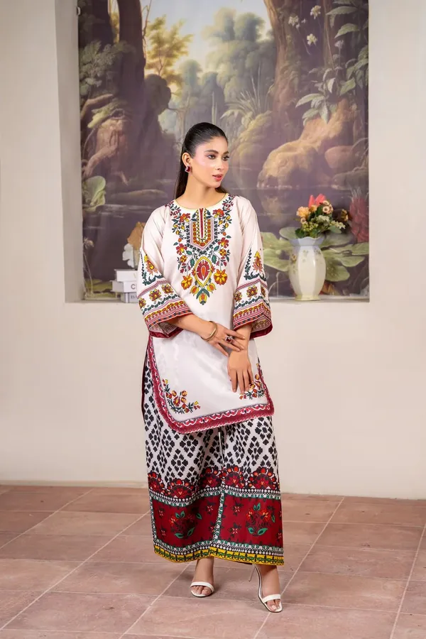 Cream_Korean_Bsy_Printed_Straight_Kurta_Set_For_Women