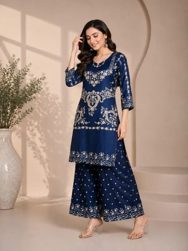 Blue_Rayon_Straight_Printed_Kurta_Palazzo_Set_For_Women