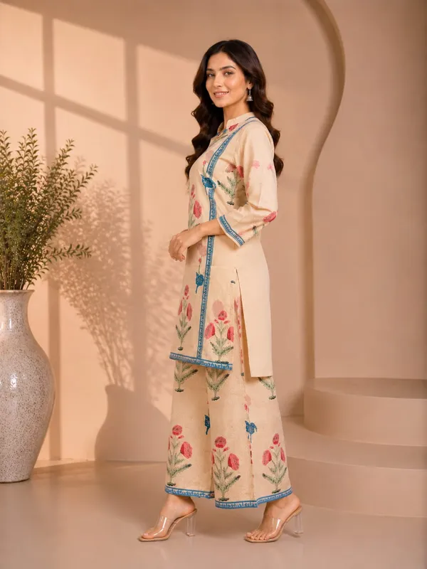 Cream_Rayon_Straight_Printed_Kurta_Palazzo_Set_For_Women