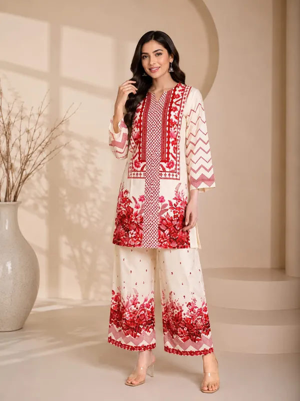 Cream_Rayon_Straight_Kurta_Palazzo_Set_For_Women