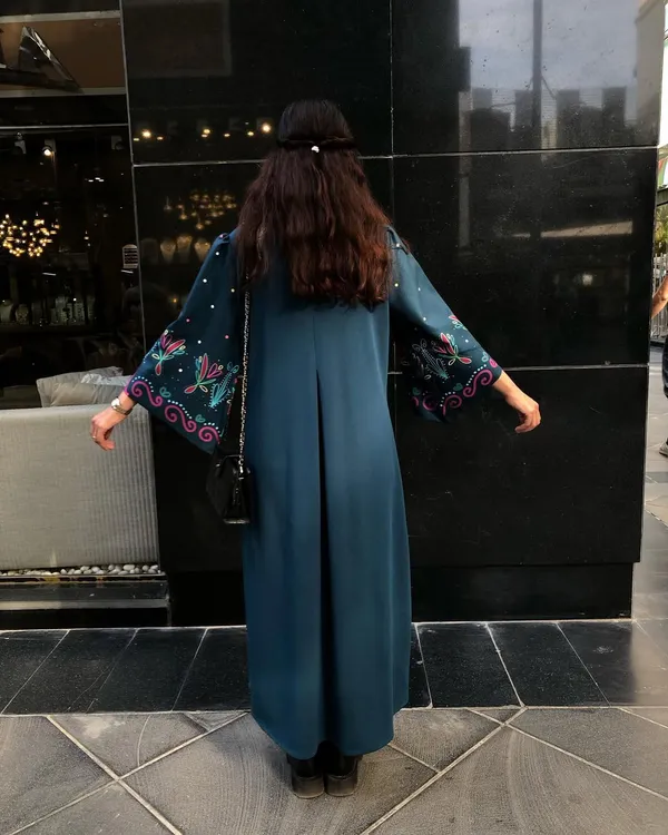 Blue_Korean_Bsy_Printed_Relaxed_Fit_Long_Dress_For_Women