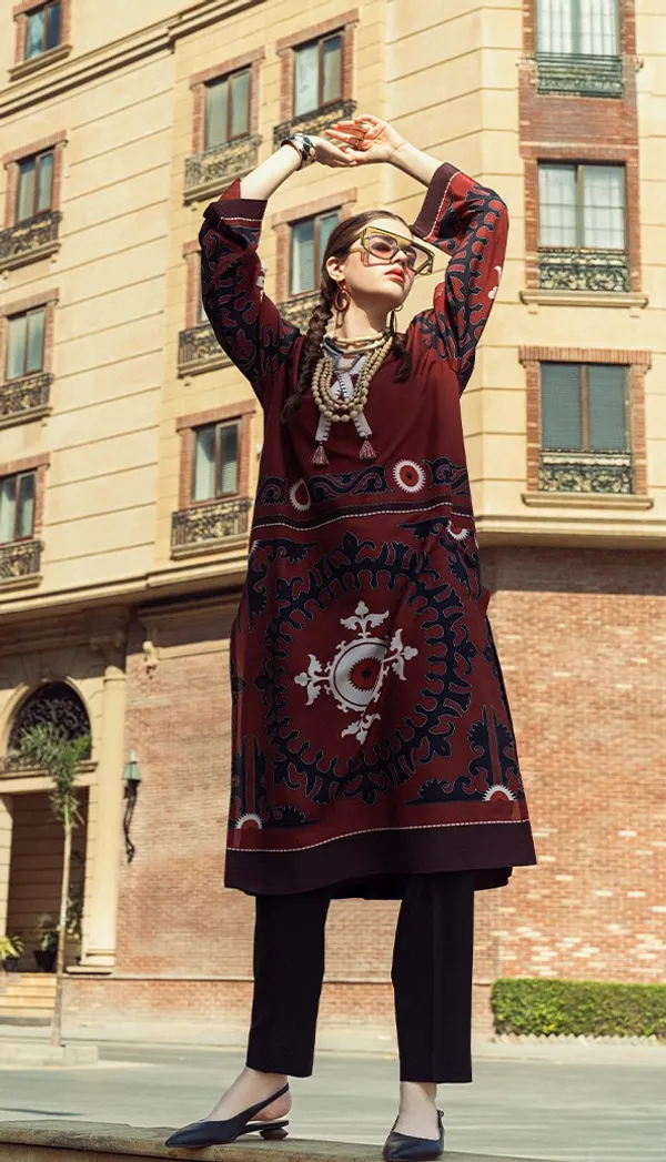 Maroon_Korean_Bsy_Relaxed_Printed_Co-Ord_Set_For_Women