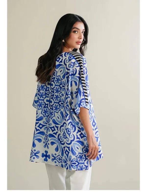 Blue_Linen_Relaxed_Fit_Printed_Kurta_For_Women