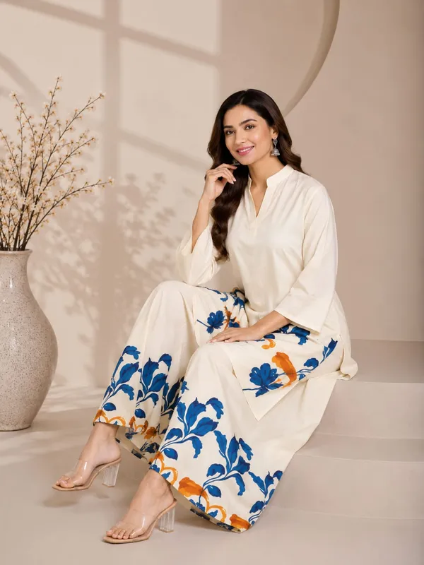 Ivory_Rayon_Straight_Floral_Kurta_Set_For_Women