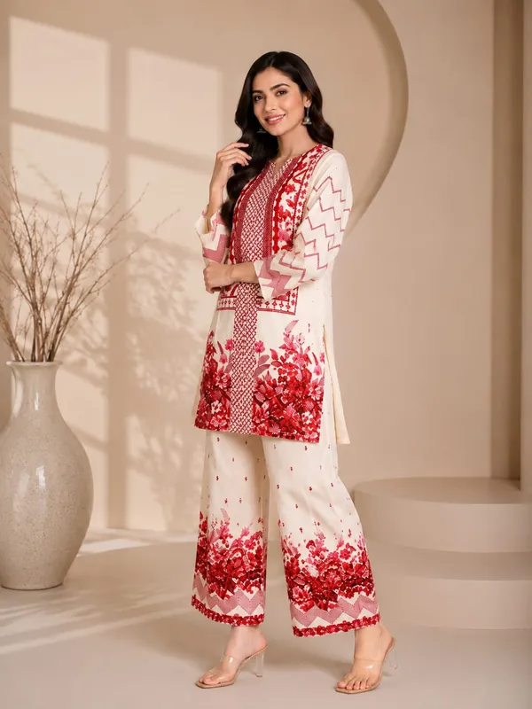 Cream_Rayon_Straight_Kurta_Palazzo_Set_For_Women