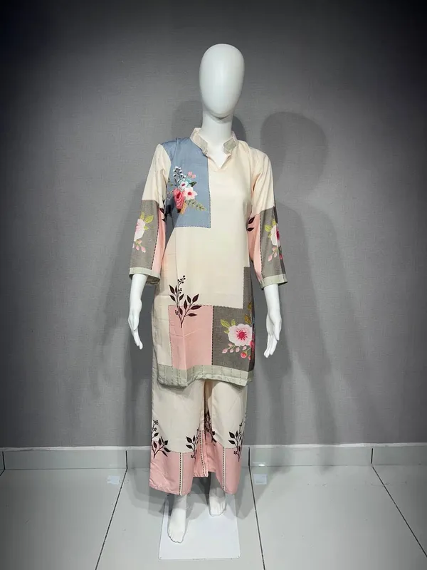 Cream_Rayon_Straight_Kurta_Set_For_Women