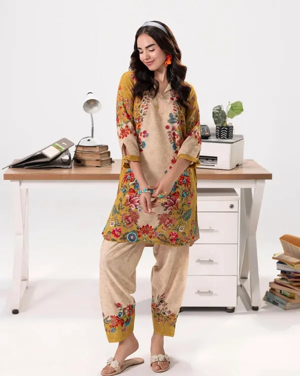 Beige_Linen_Printed_Co-Ord_Set_For_Women