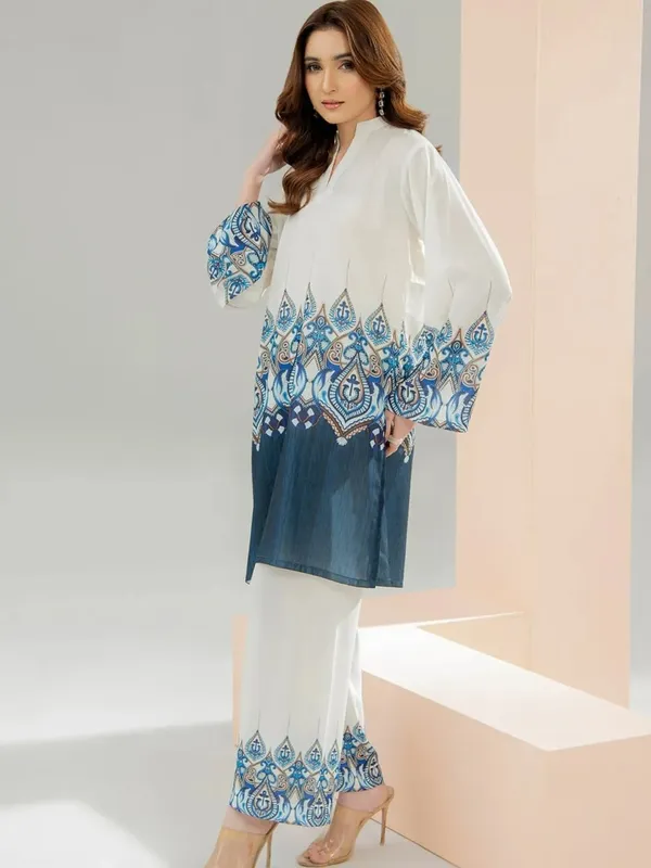 White_Linen_Printed_Kurta_Palazzo_Set_For_Women