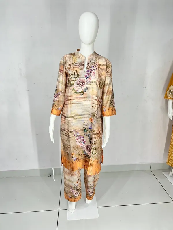 Beige_Rayon_Straight_Printed_Kurta_Set_For_Women