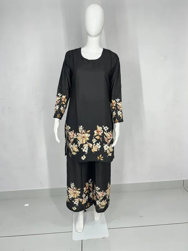 Black_Rayon_Relaxed_Floral_Kurta_Palazzo_Set_For_Women