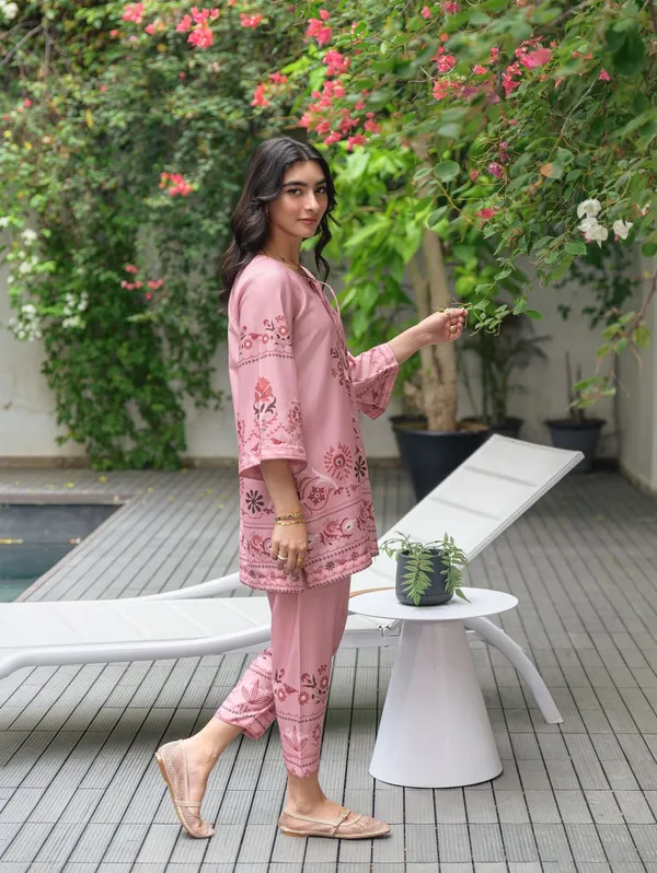 Pink_Linen_Printed_Co-Ord_Set_For_Women