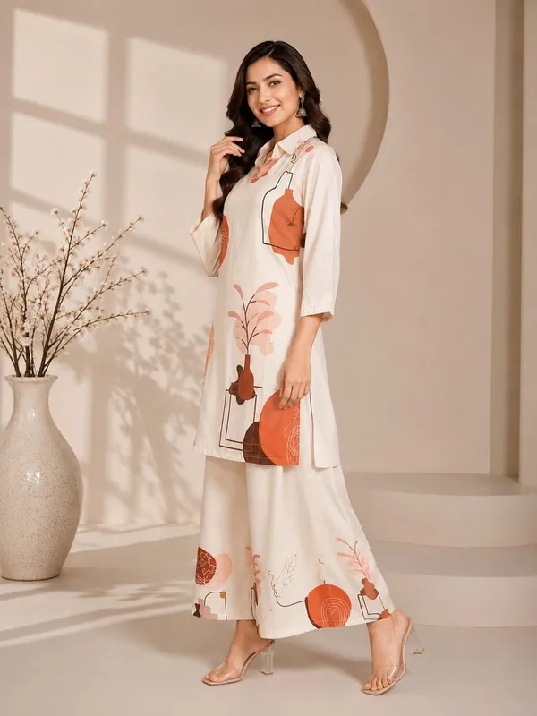 Cream_Rayon_Straight_Printed_Kurta_Set_For_Women