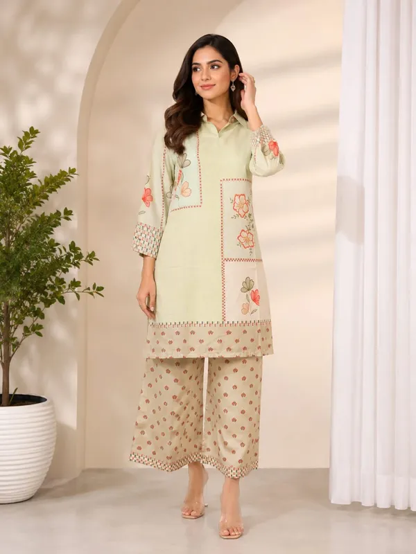 Green_Rayon_Straight_Floral_Kurta_Palazzo_Set_For_Women