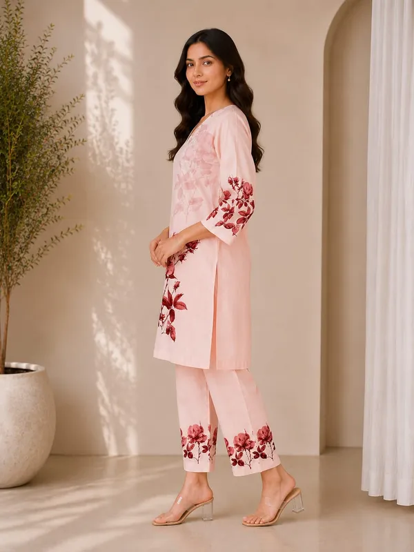 Pink_Rayon_Straight_Floral_Kurta_Set_For_Women