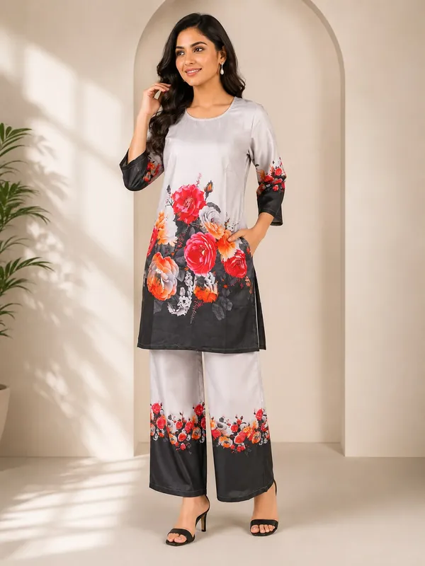 Grey_Rayon_Straight_Floral_Print_Kurta_Set_For_Women
