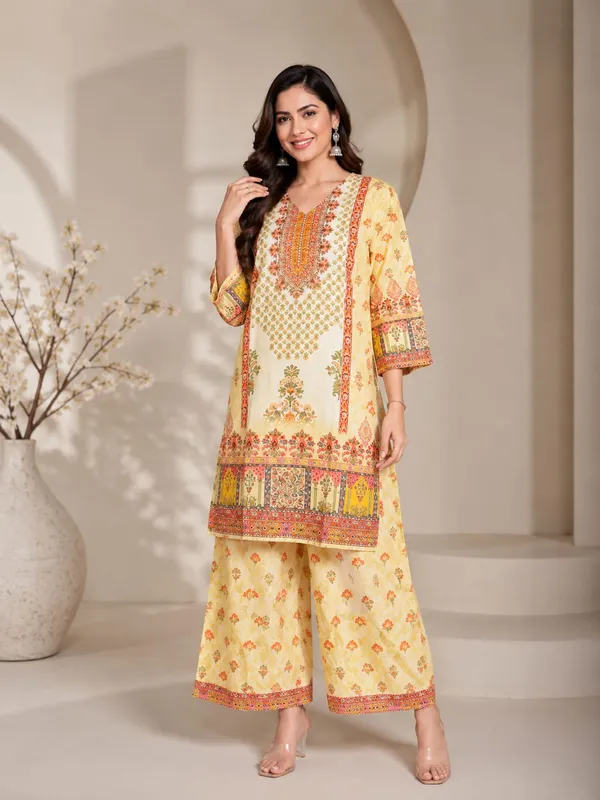 Yellow_Rayon_Straight_Floral_Kurta_Palazzo_Set_For_Women