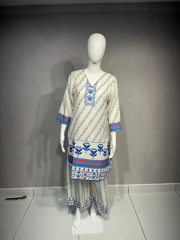 Cream_Rayon_Straight_Floral_Kurta_Palazzo_Set_For_Women