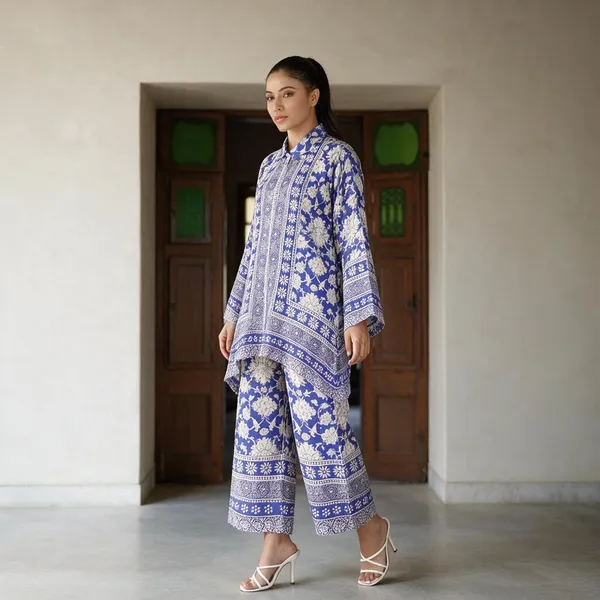 Blue_Korean_Bsy_Printed_Relaxed_Fit_Co-Ord_Set_For_Women