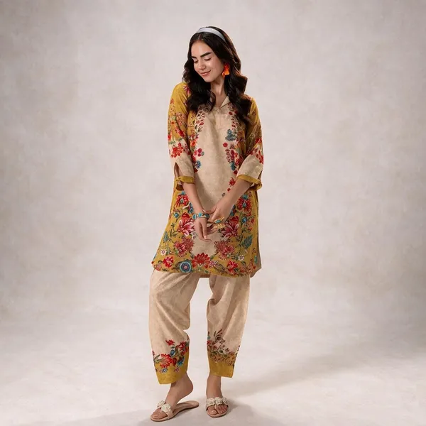 Beige_Linen_Printed_Co-Ord_Set_For_Women