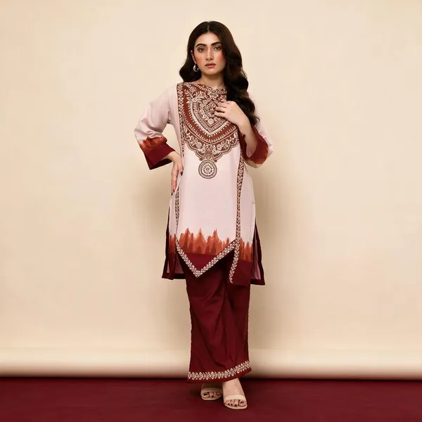 Pink_Linen_Printed_Straight_Kurta_Set_For_Women