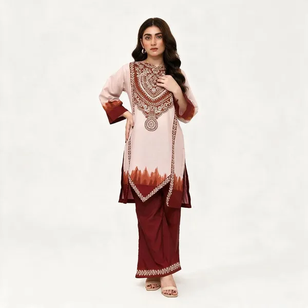 Pink_Linen_Printed_Straight_Kurta_Set_For_Women